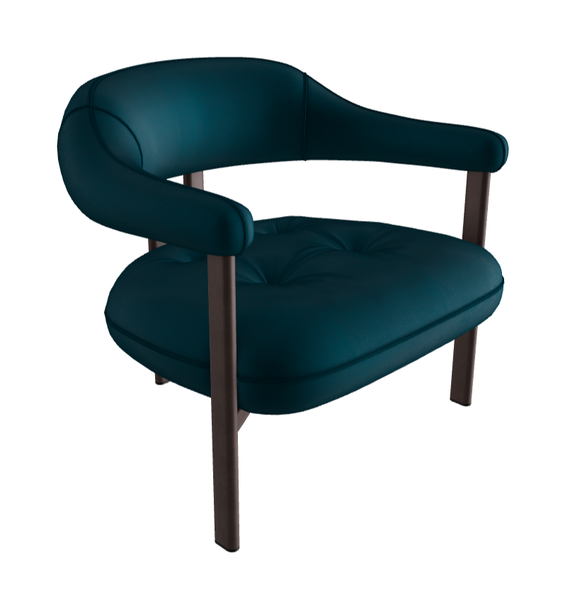 Greta Lounge Armchair_Bronze Embossed_Fabric_B928