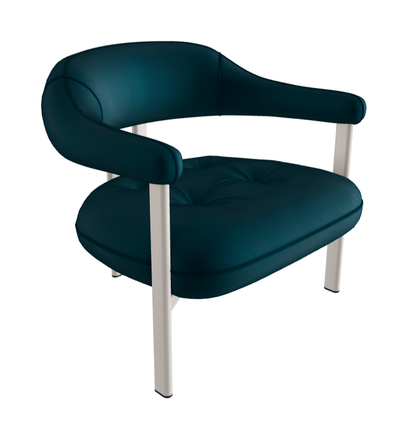 Greta Lounge Armchair_Pearl Embossed_Fabric_B928