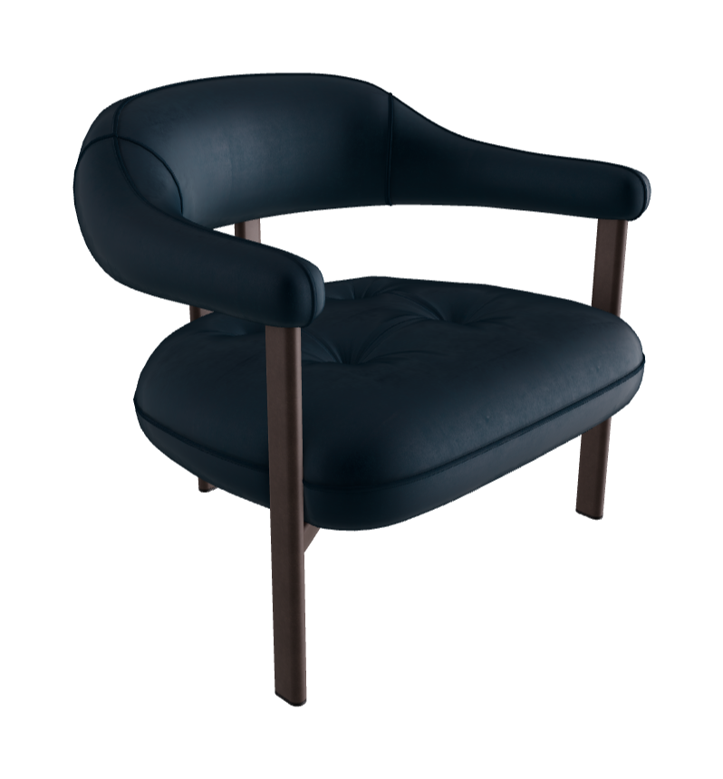 Greta Lounge Armchair_Bronze Embossed_Fabric_B929