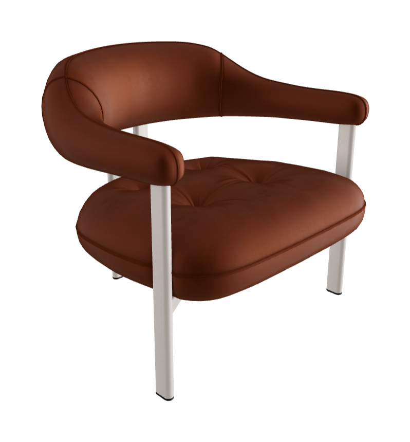 Greta Lounge Armchair_Pearl Embossed_Fabric_B930