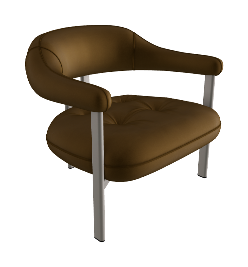 Greta Lounge Armchair_Titanium Embossed_Fabric_B931