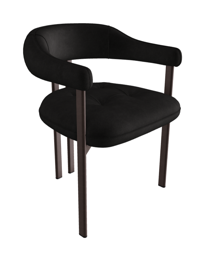 Greta Dining Armchair_Bronze Embossed_Micro Nubuk_Lead