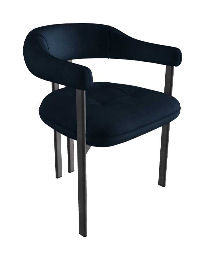 Greta Dining Armchair_Graphite Embossed_Micro Nubuk_Charcoal