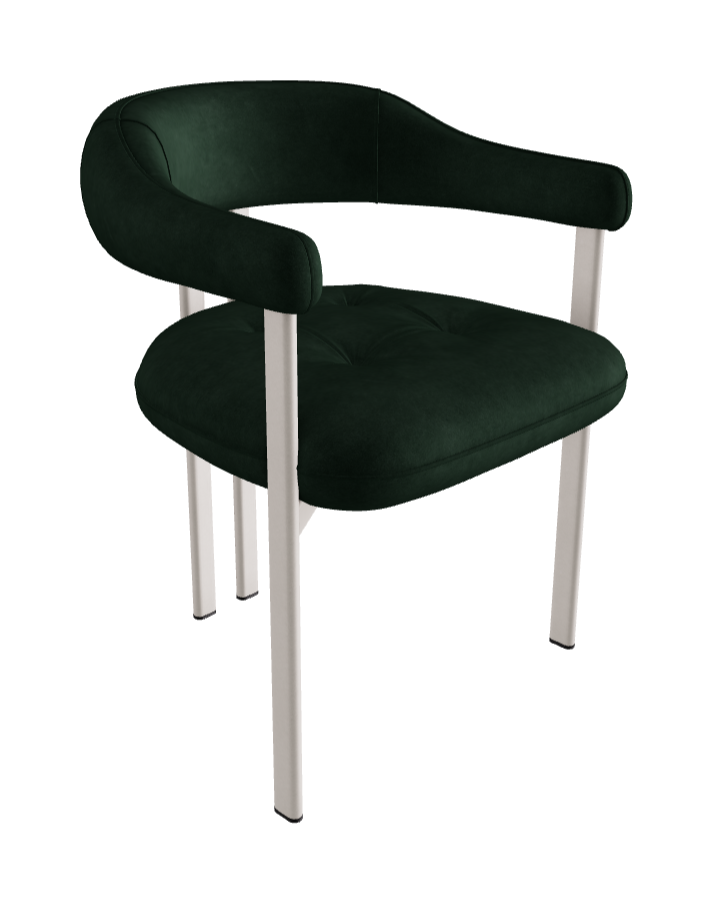 Greta Dining Armchair_Pearl Embossed_Micro Nubuk_Musk