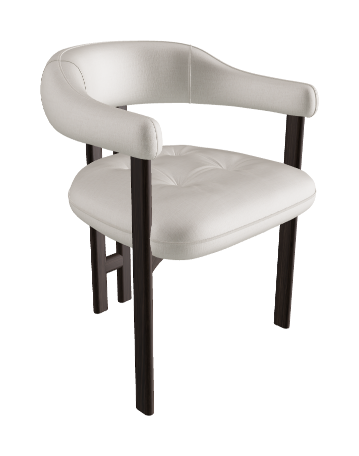 Greta Wood Dining Armchair_Burned Oak Stained Ashwood_Category B Fabric_B003-T10