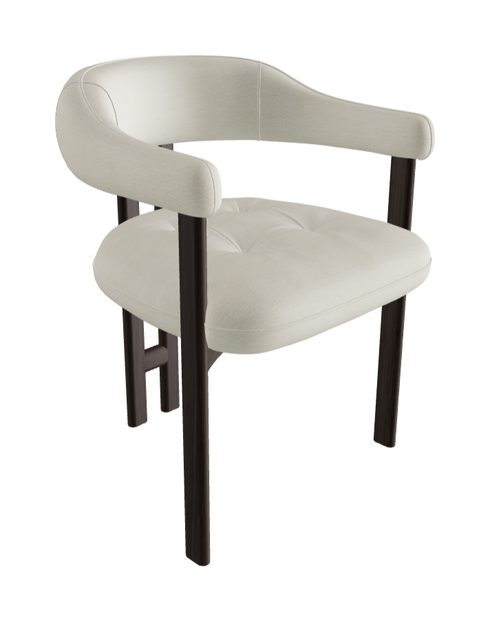 Greta Wood Dining Armchair_Burned Oak Stained Ashwood_Category B Fabric_B136-T10
