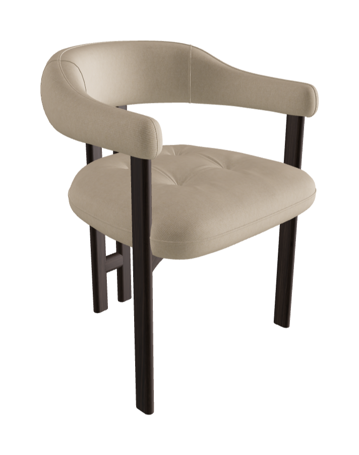Greta Wood Dining Armchair_Burned Oak Stained Ashwood_Category B Fabric_B067-T20