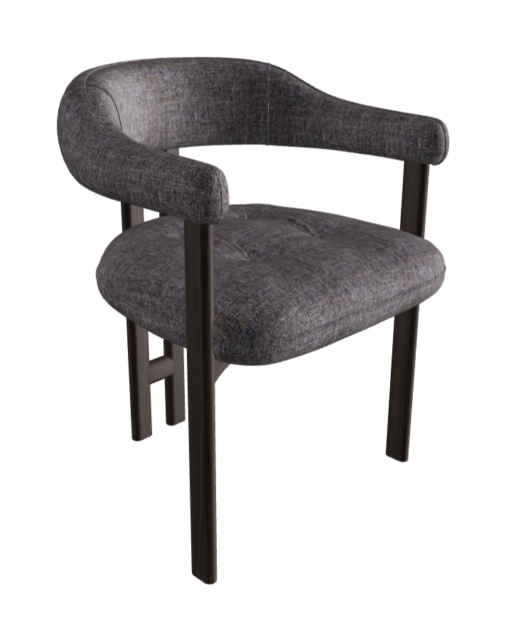 Greta Wood Dining Armchair_Burned Oak Stained Ashwood_Category F Fabric_F126-T90