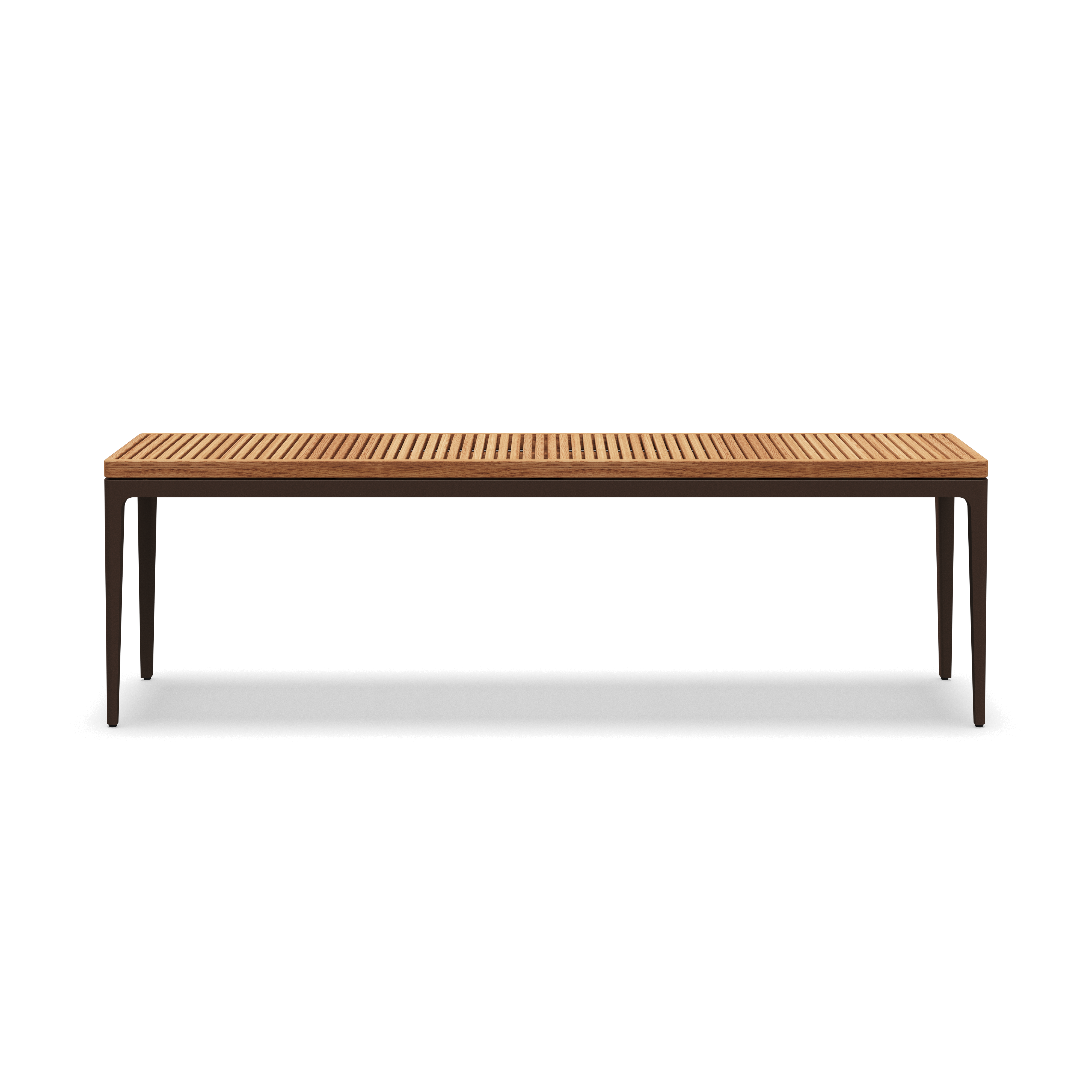 Gloster Grid Large Console Table - Teak Top