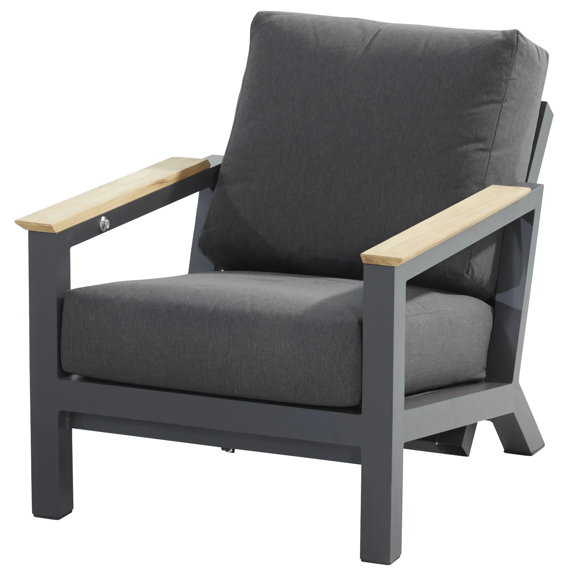 2x 4 Seasons Outdoor Capitol Recliner Armchairs Anthracite