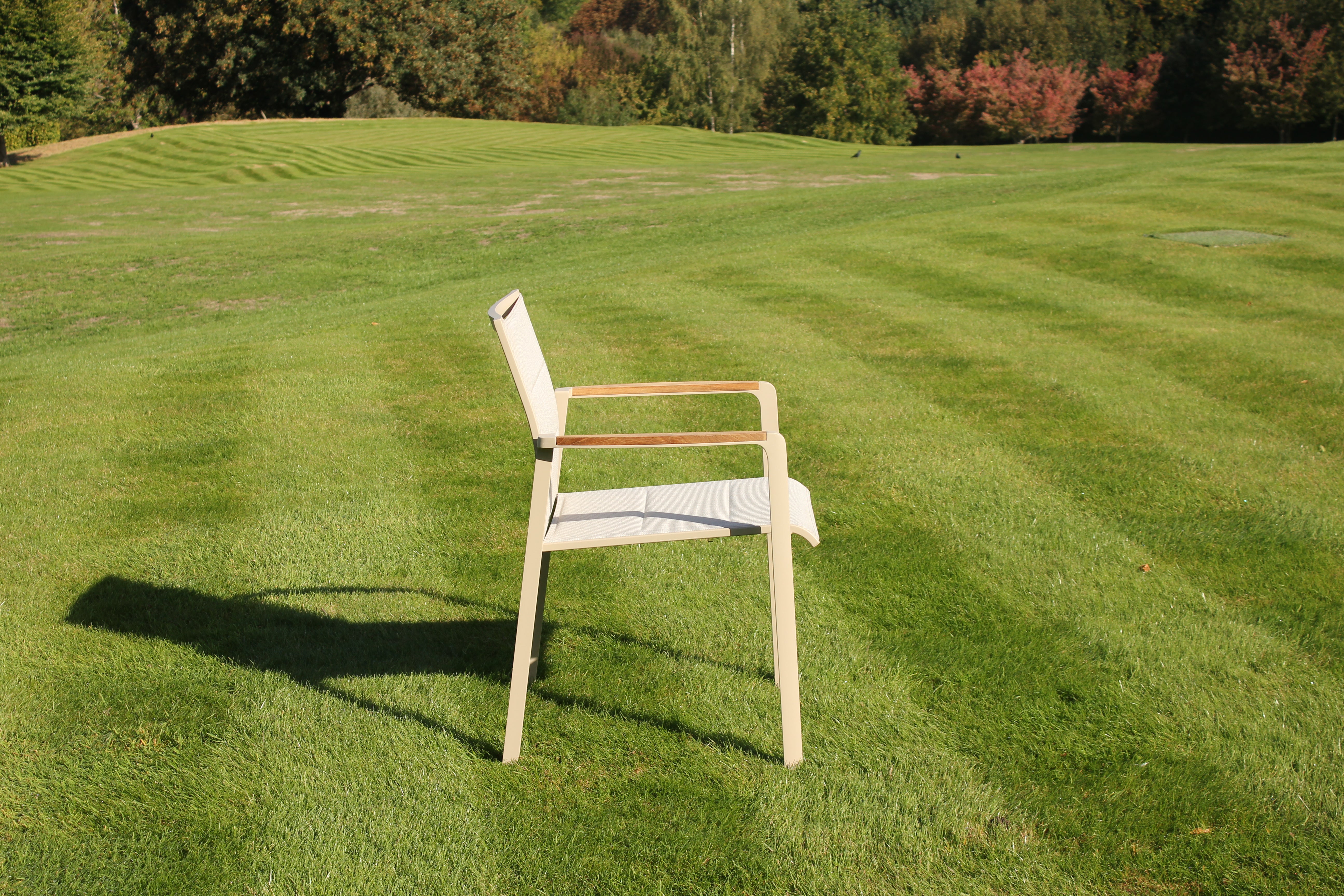 4 Seasons Outdoor Cortina stacking chair latte