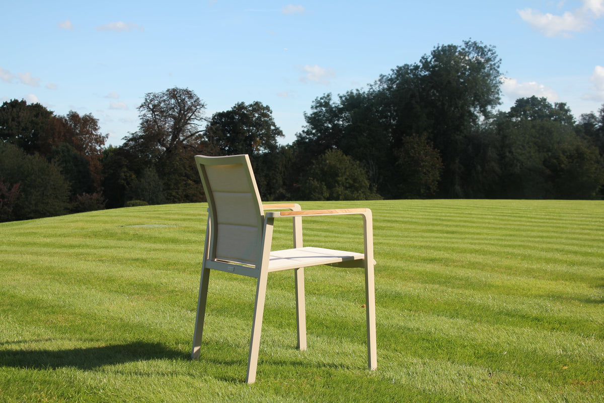 4 Seasons Outdoor Cortina stacking chair latte