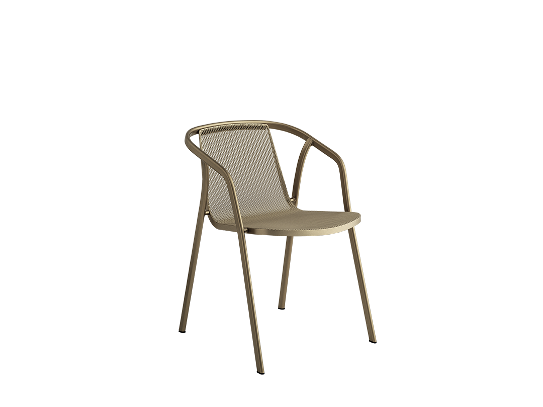 Ines Outdoor Outdoor chair with lacquered metal frame