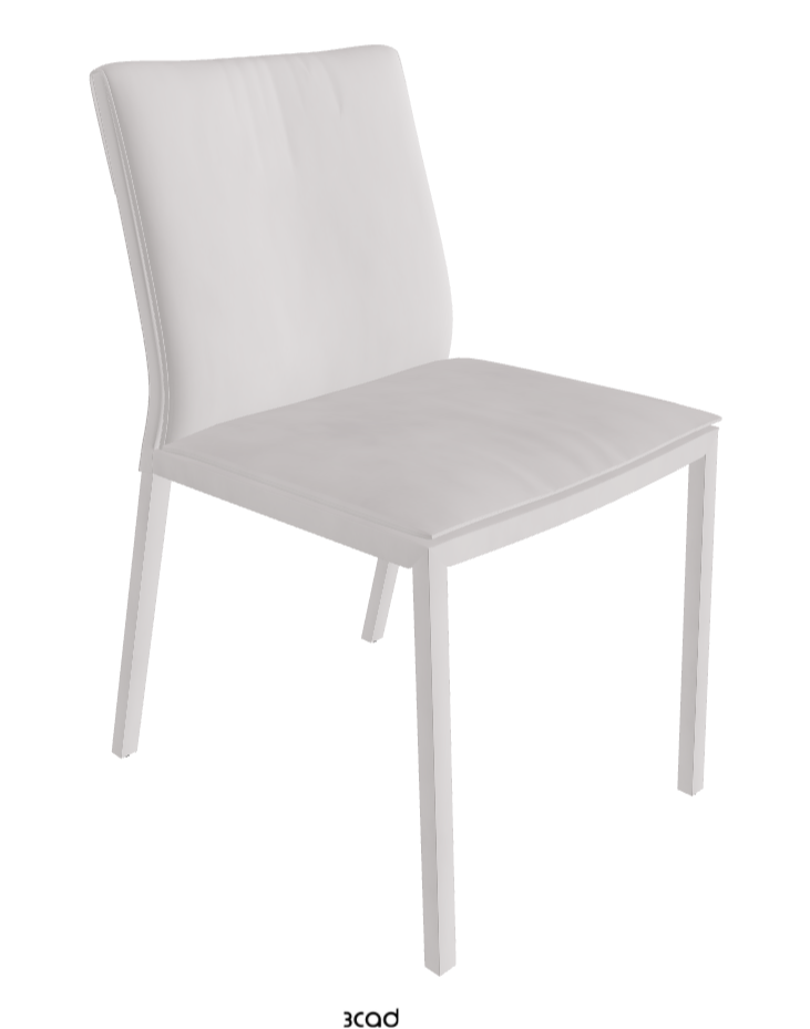 Isabel Standard Back Dining Chair_Micro Nubuk_White