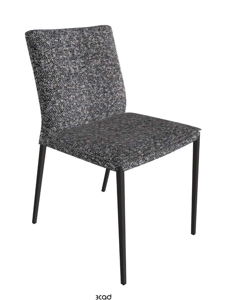 Isabel ML Dining Chair_Matt Graphite_Fabric_B244