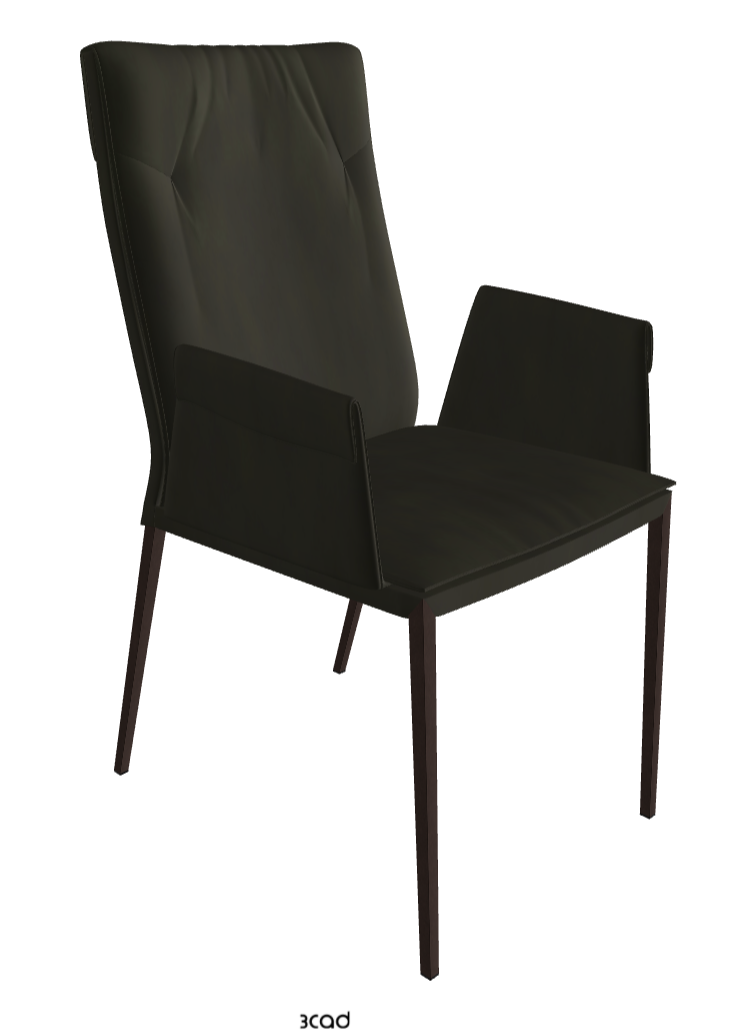 Isabel ML High-Back Dining Armchair_Bronze Embossed_Micro Nubuk_Musk