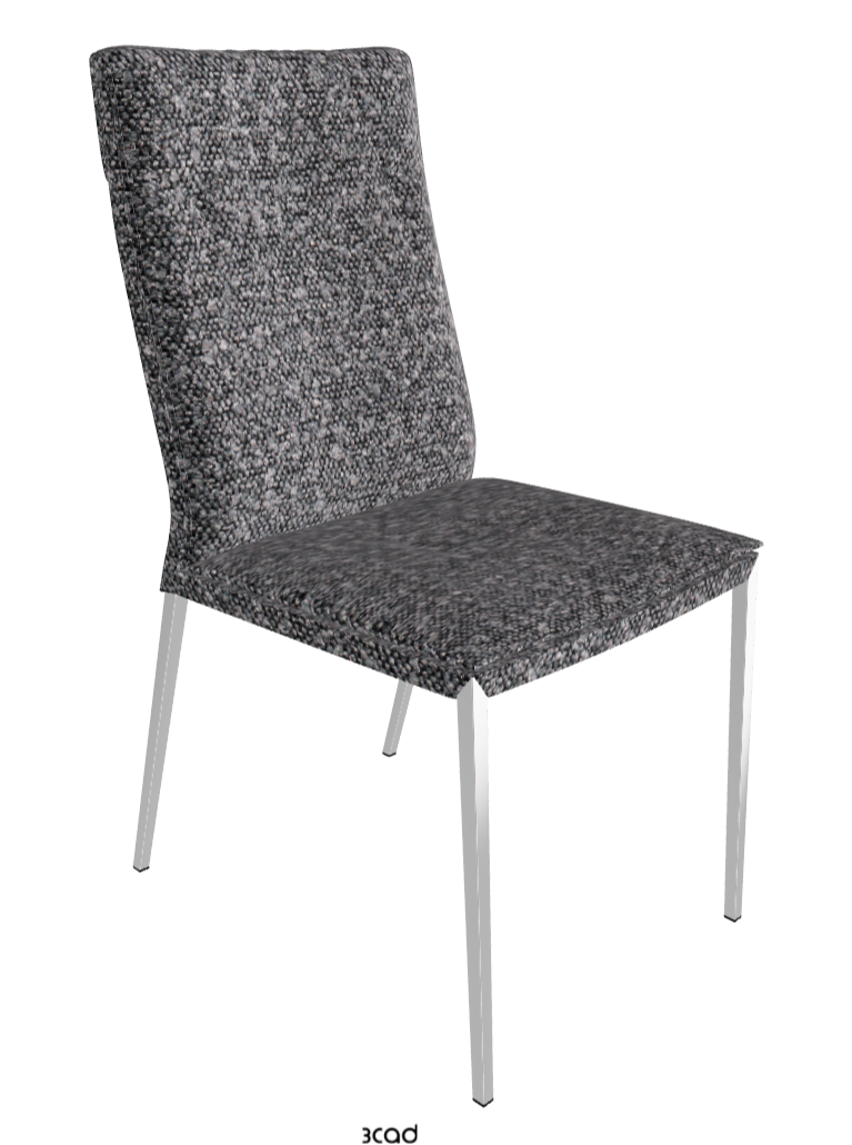 Isabel ML High-Back Dining Chair_Black Chrome_Fabric-_B244
