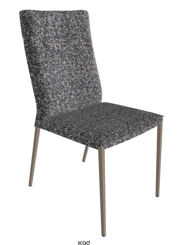 Isabel ML High-Back Dining Chair_Titanium Embossed_Fabric_B244