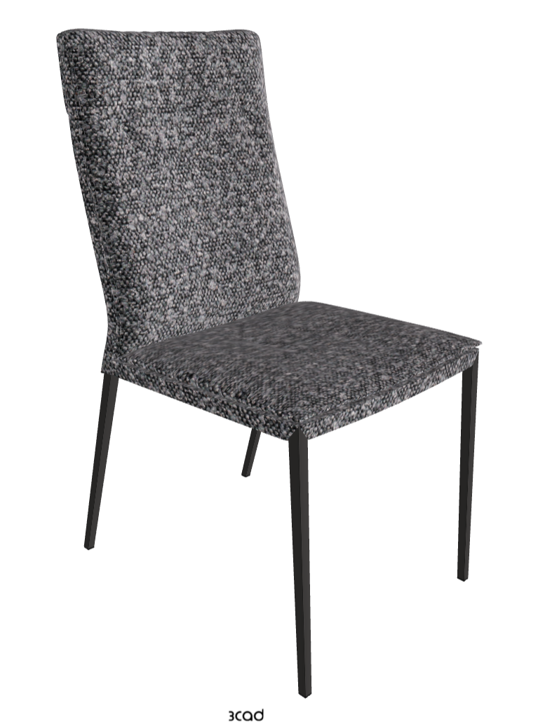 Isabel ML High-Back Dining Chair_Matt Graphite_Fabric_B244