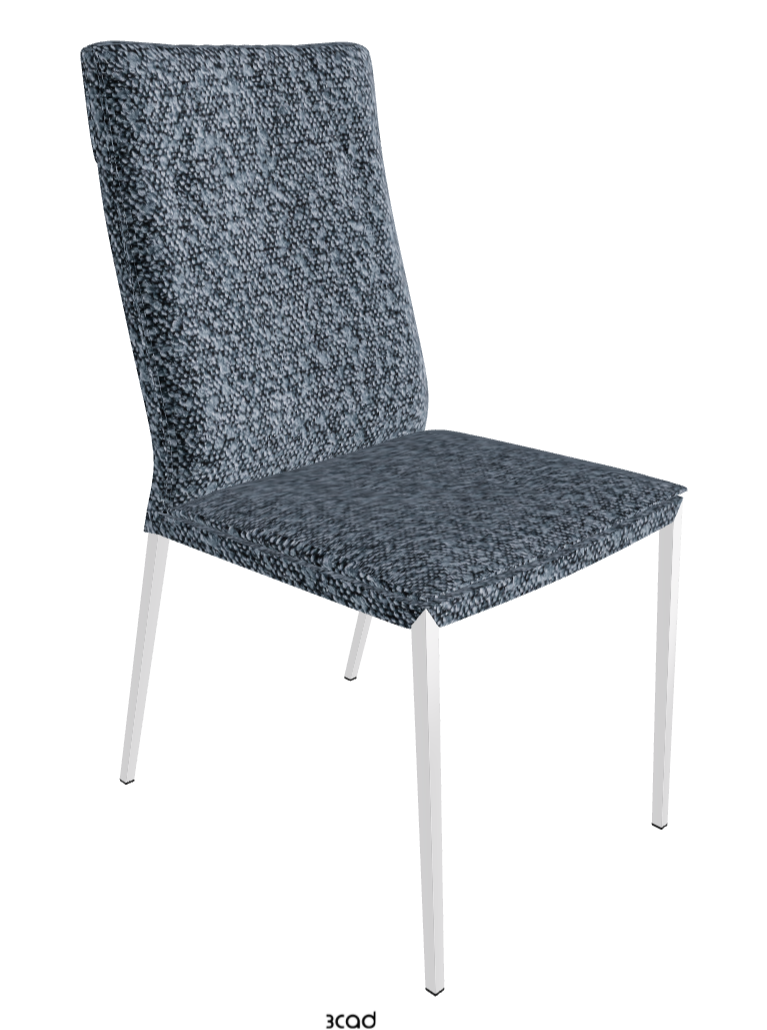 Isabel ML High-Back Dining Chair_Chrome_Fabric:_B245