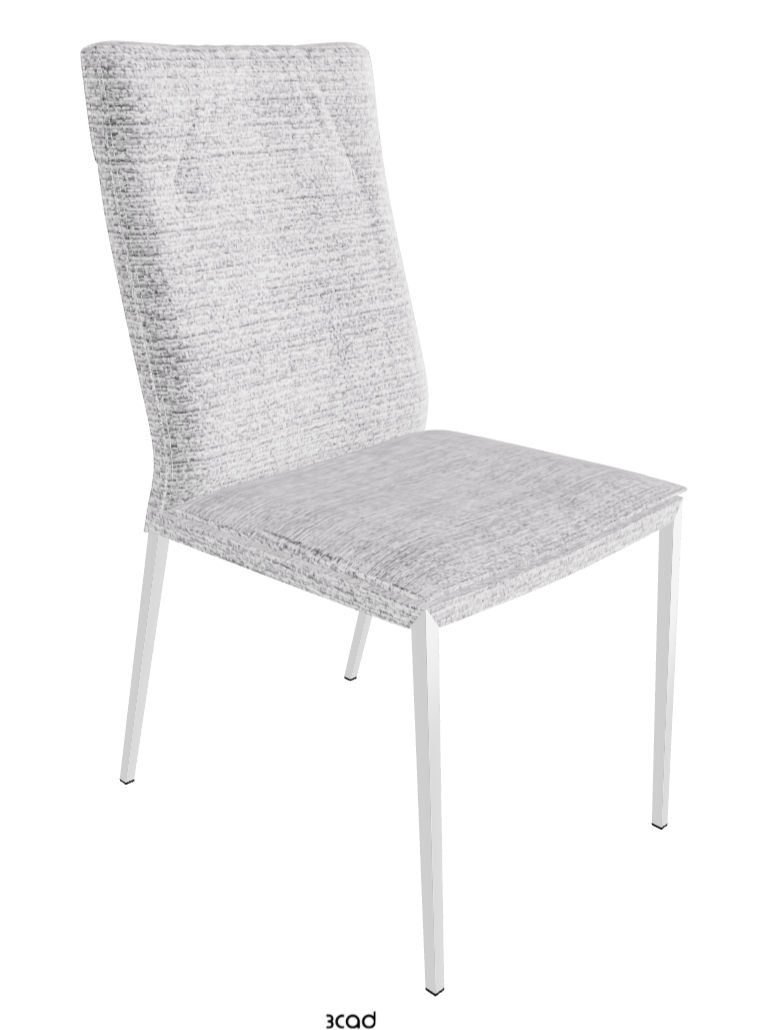 Isabel ML High-Back Dining Chair_Chrome_Fabric:_B810