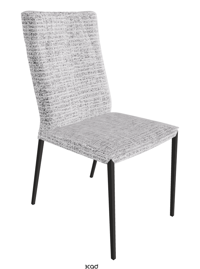 Isabel ML High-Back Dining Chair_Matt Graphite_Fabric_B811