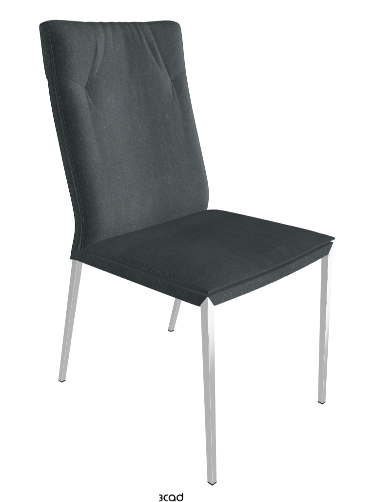 Isabel ML High-Back Dining Chair_Black Chrome_Fabric-_B927