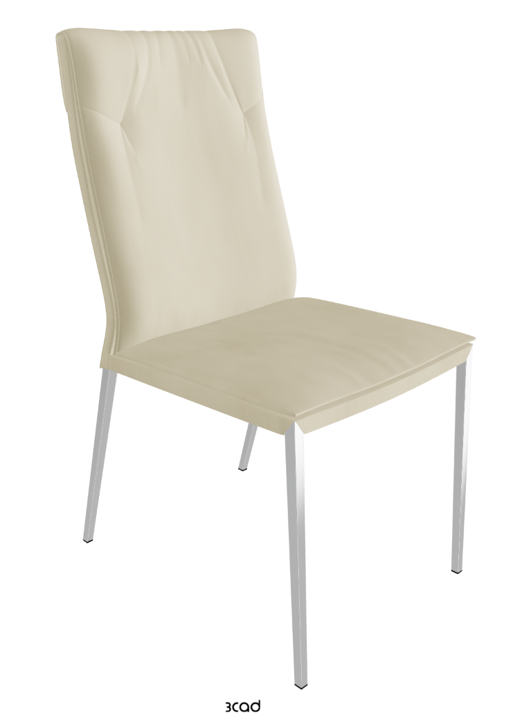 Isabel ML High-Back Dining Chair_Black Chrome_Micro Nubuk-_Beige