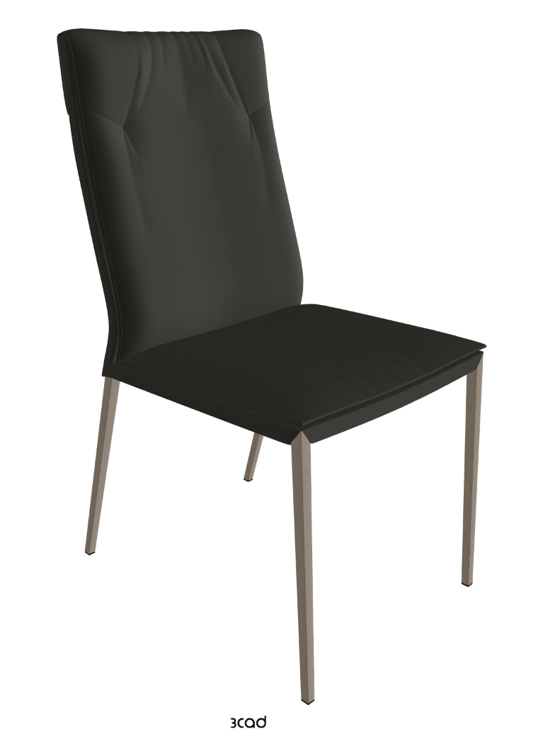 Isabel ML High-Back Dining Chair_Titanium Embossed_Synthetic Leather_London