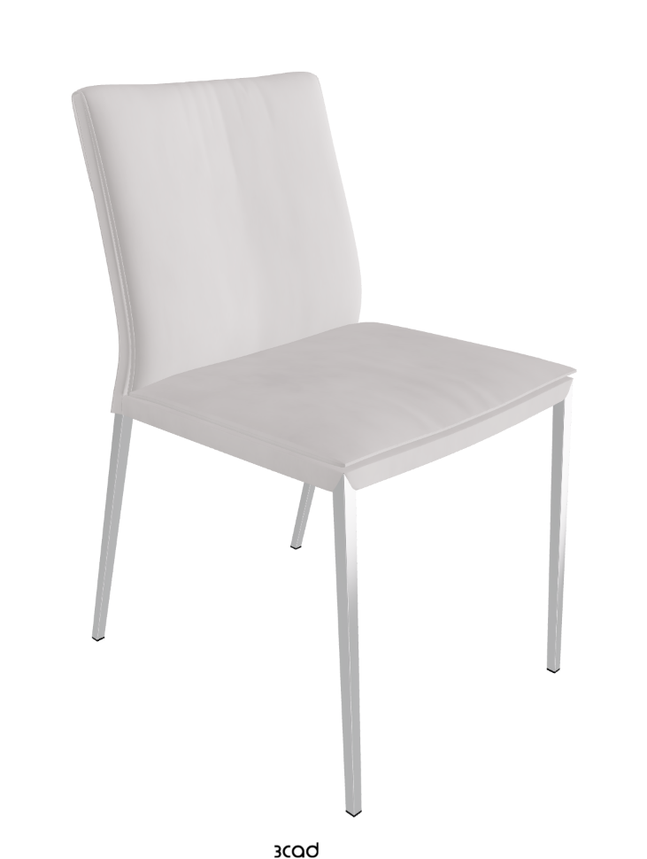 Isabel ML Dining Chair_Black Chrome_Micro Nubuk-_White