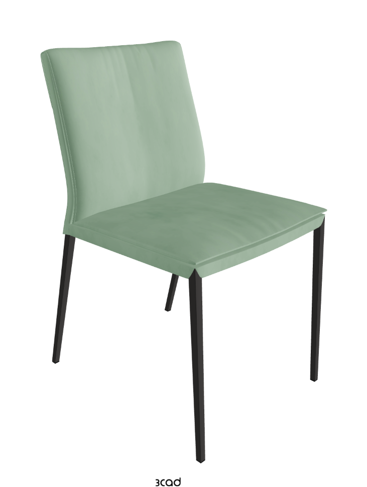 Isabel ML Dining Chair_Matt Graphite_Micro Nubuk_Mint