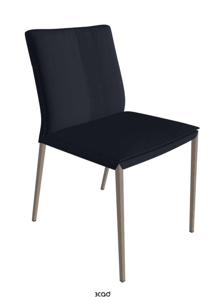 Isabel ML Dining Chair_Titanium Embossed_Synthetic Leather_Navy
