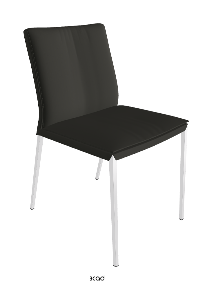 Isabel ML Dining Chair_Chrome_Synthetic Leather:_London
