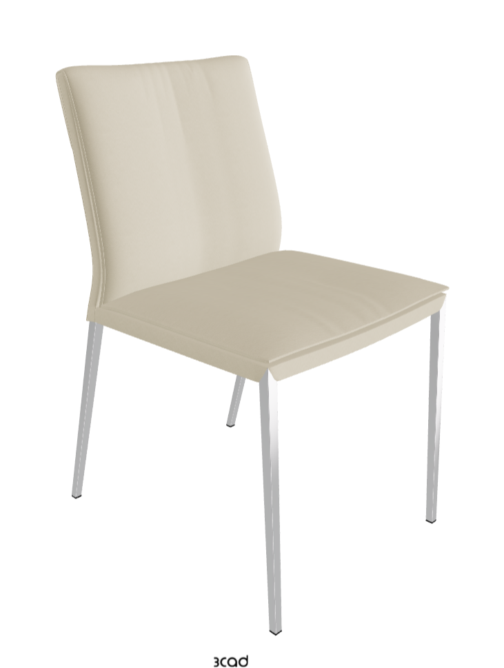 Isabel ML Dining Chair_Black Chrome_Synthetic Leather-_Oyster