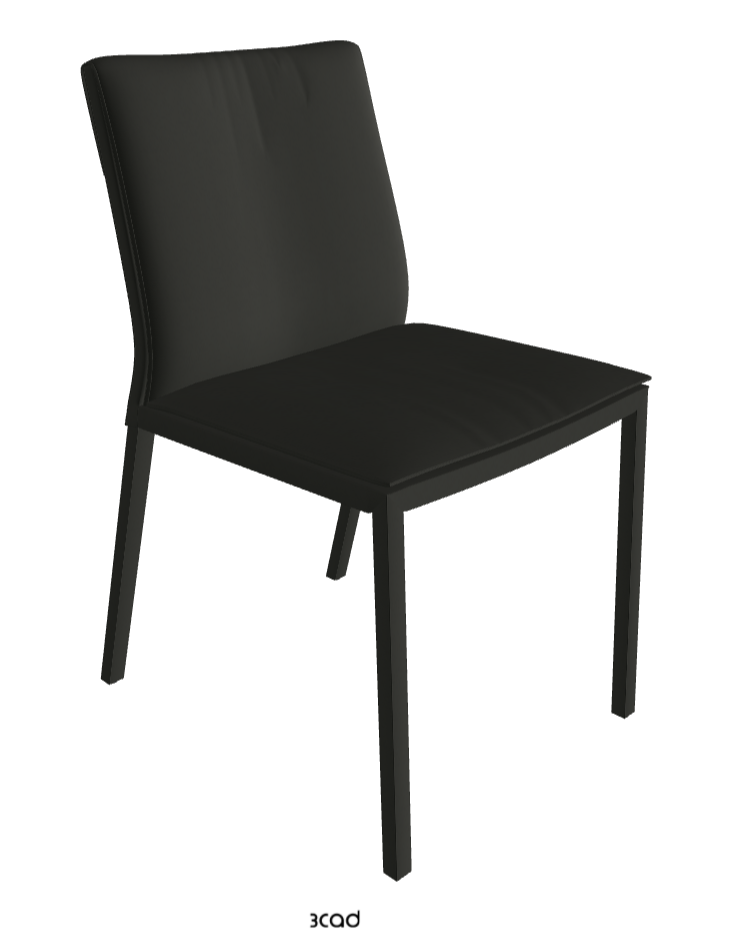 Isabel Standard Back Dining Chair_Soft Leather_Smoke