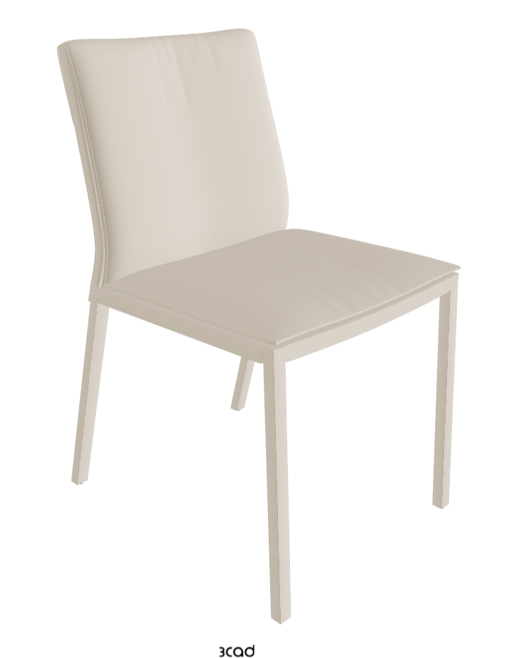 Isabel Standard Back Dining Chair_Soft Leather_Cashmere