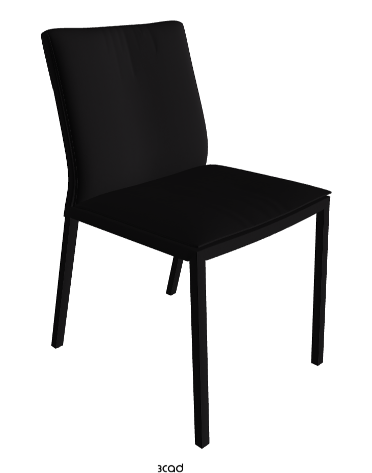 Isabel Standard Back Dining Chair_Synthetic Leather_Nero