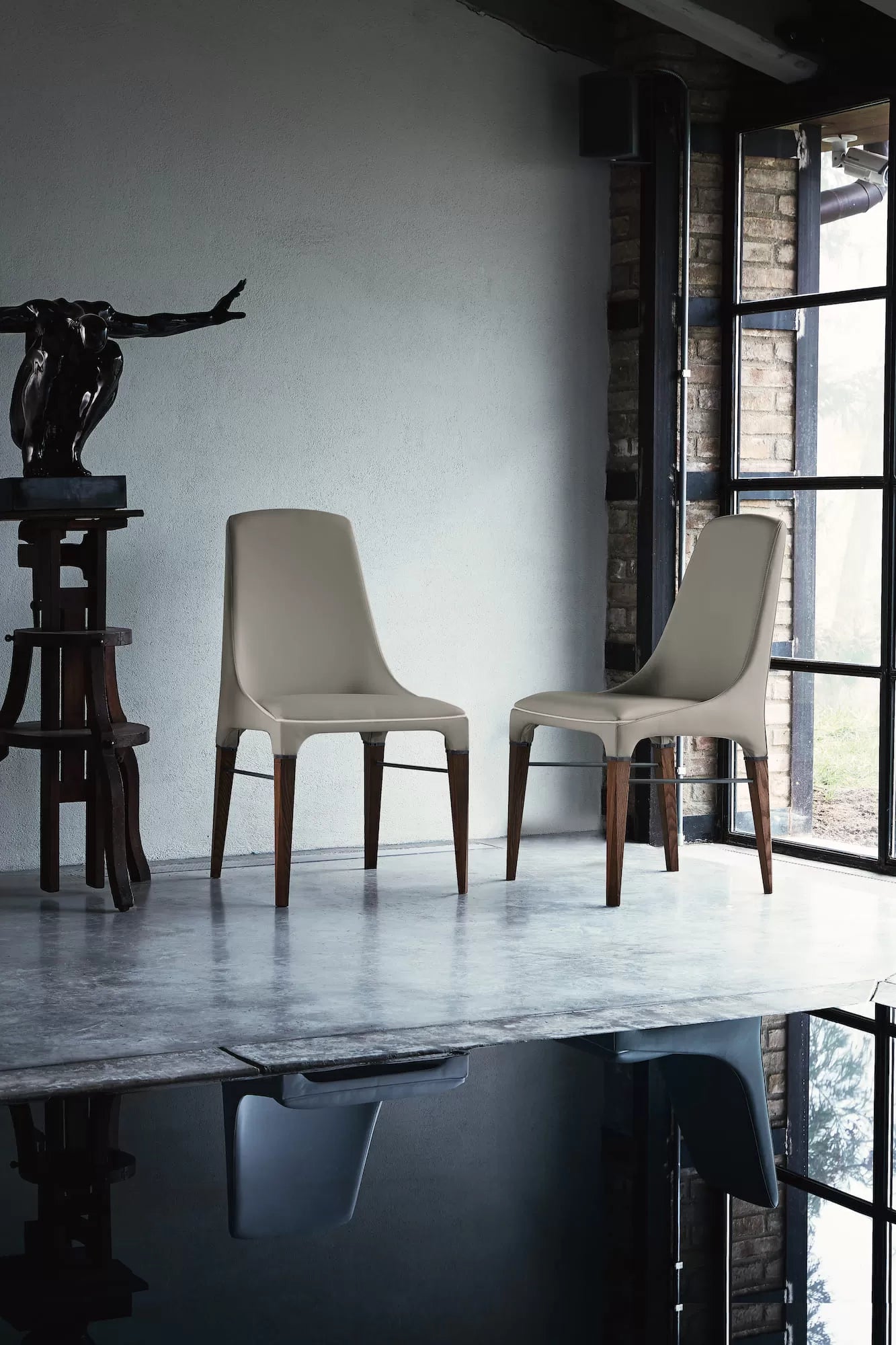 Bontempi Casa Kelly Chair With Solid Wood Frame