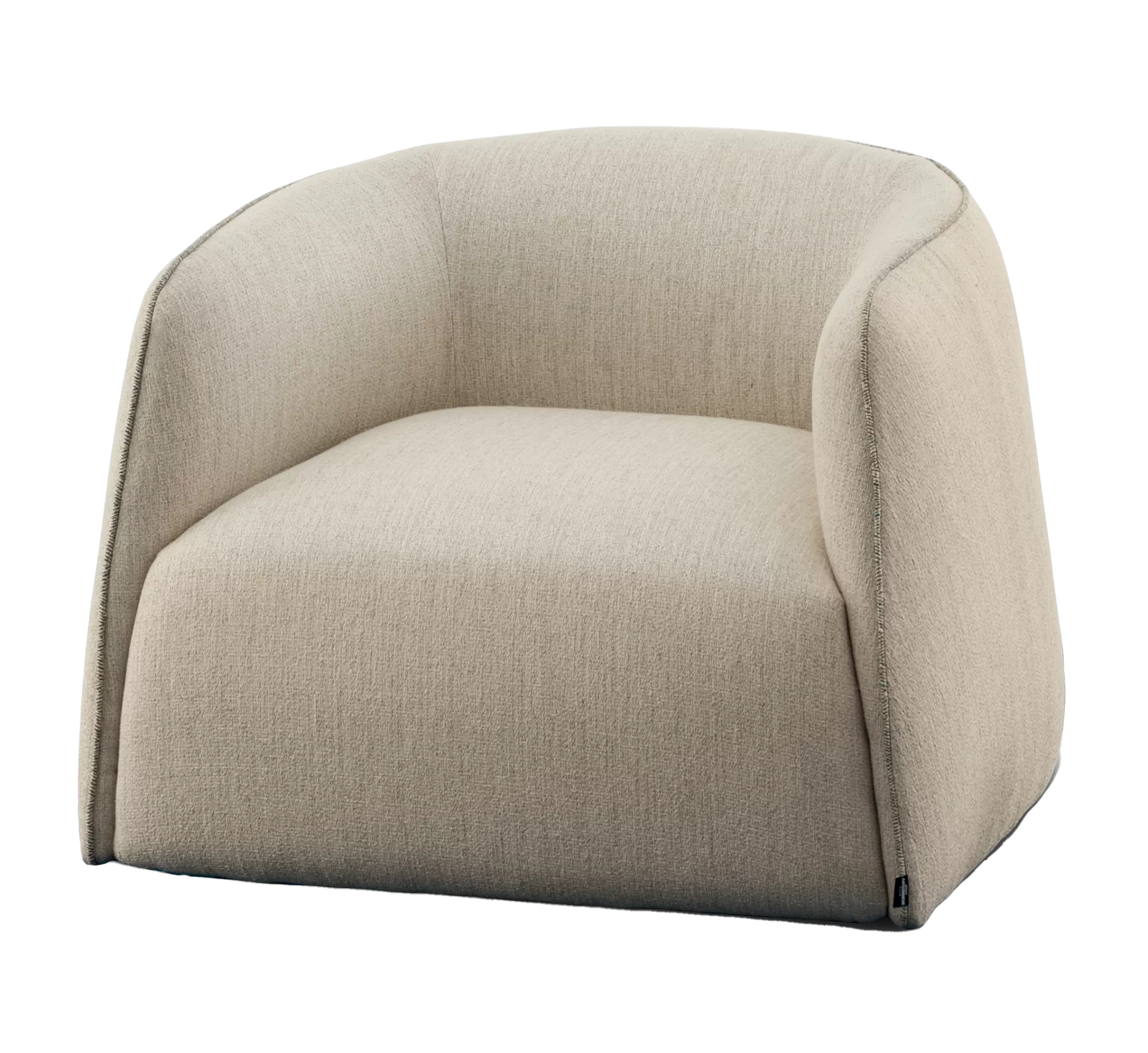 Kodi Armchair Swivel Armchair with solid wood structure