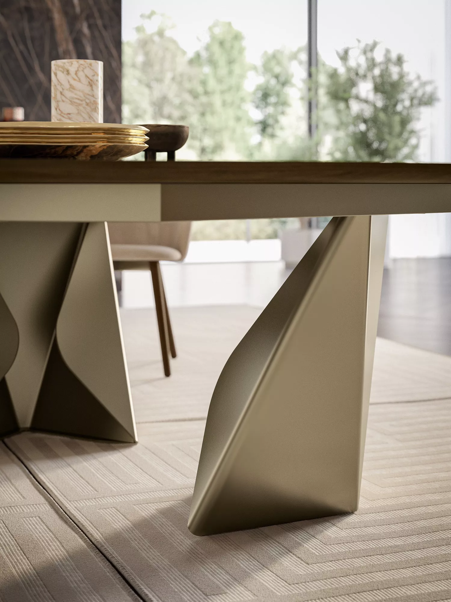 Bontempi Casa Kaleido Barrel Fix Dining Table | 54.40,54.69,54.41,54.42,54.43,54.44
