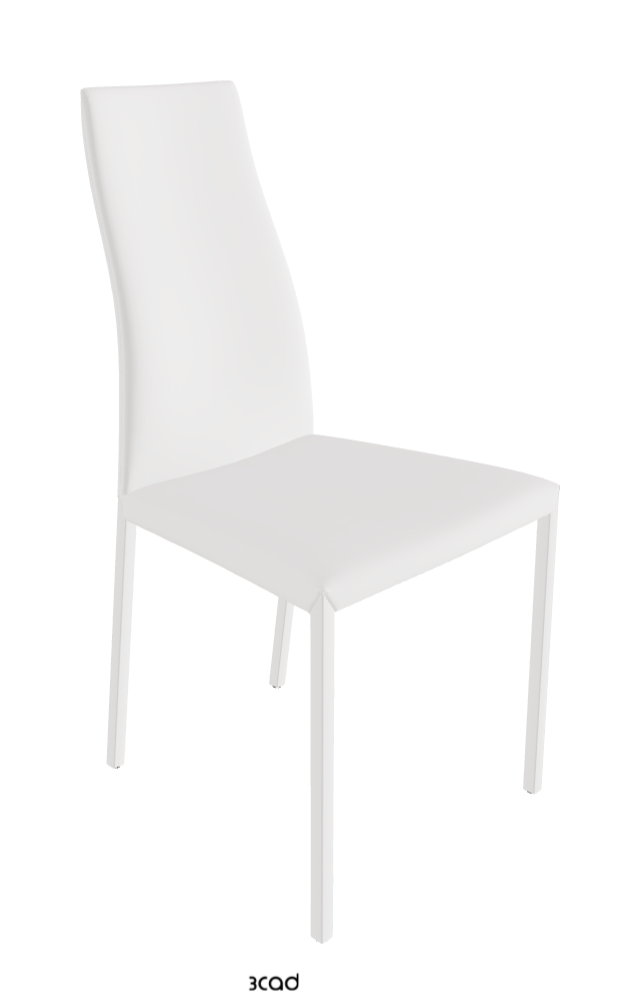 Kay Dining Chair_Synthetic Leather_Bianco