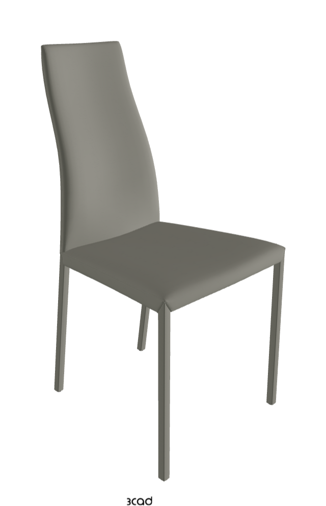 Kay Dining Chair_Synthetic Leather_Cemento