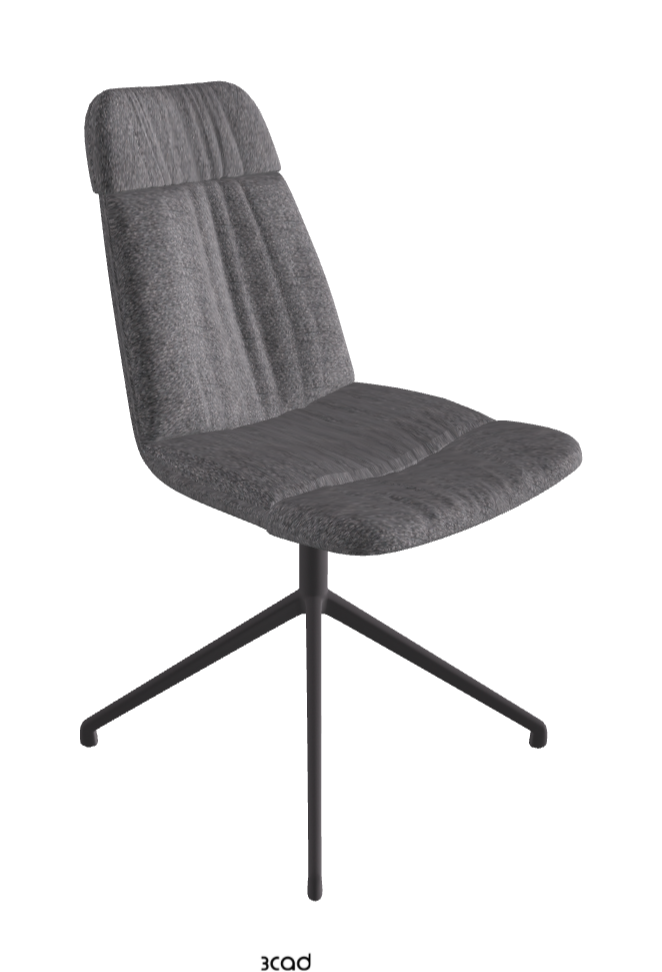 Kelly Swivel Dining Chair_Graphite Embossed_Fabric:_B244