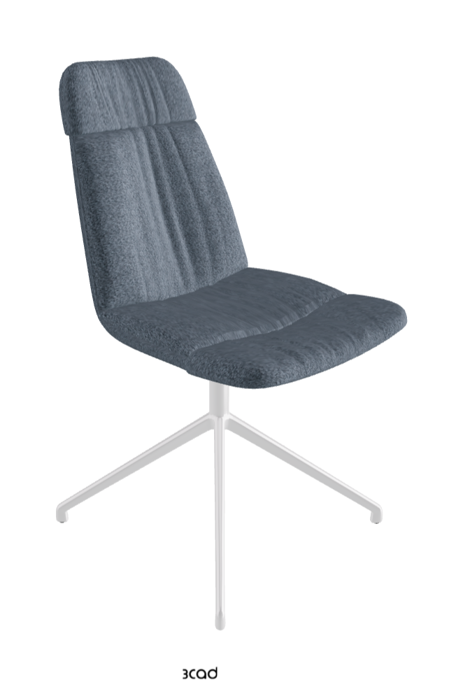 Kelly Swivel Dining Chair_Polished Aluminium_Fabric_B245