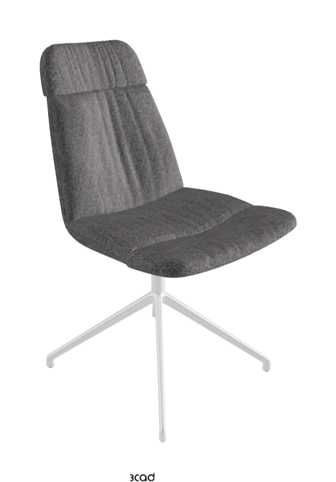 Kelly XL Swivel Dining Chair_Polished Aluminium_Fabric_B244