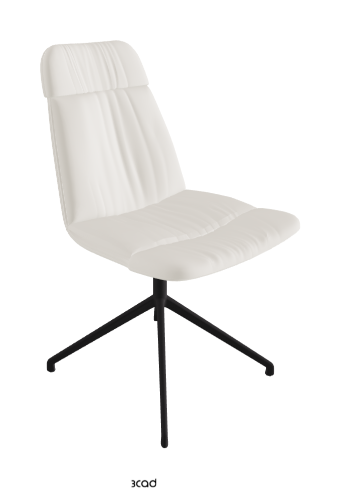 Kelly XL Swivel Dining Chair_Black Embossed_Glove Soft Leather:_Dover