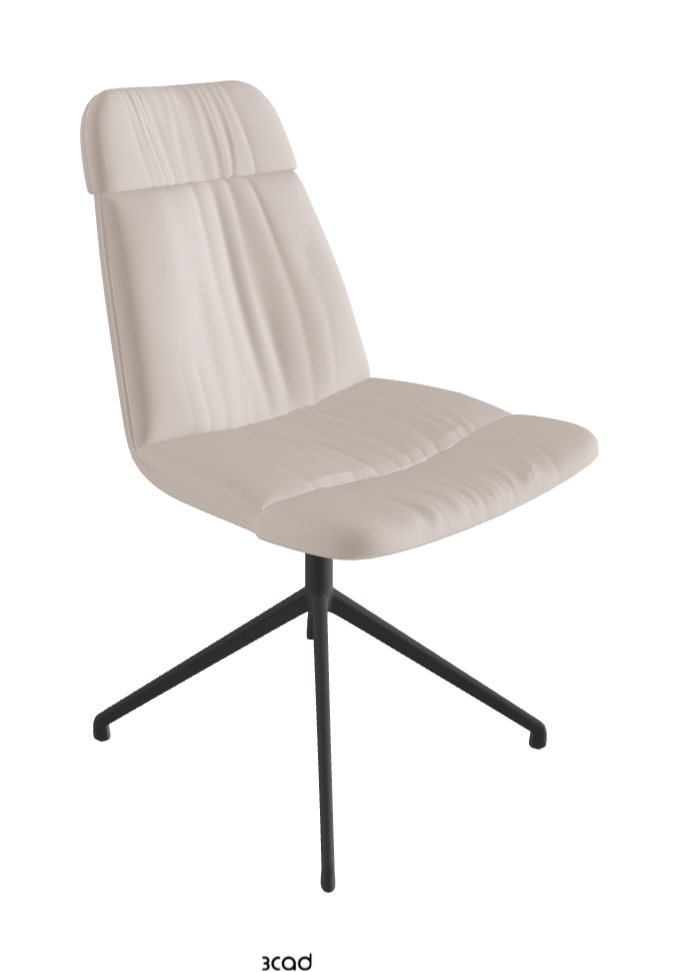 Kelly XL Swivel Dining Chair_Graphite Embossed_Soft Leather:_Nymph