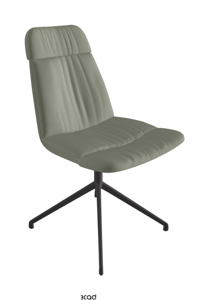 Kelly XL Swivel Dining Chair_Graphite Embossed_Soft Leather:_Cenere