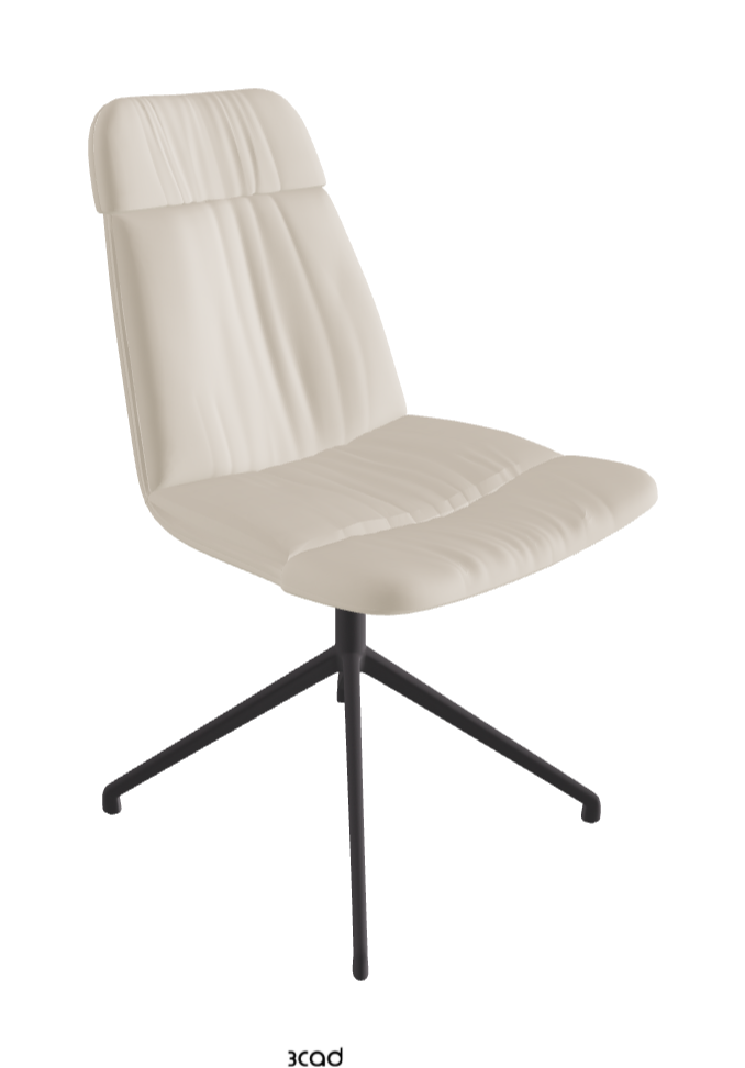 Kelly XL Swivel Dining Chair_Graphite Embossed_Soft Leather:_Cashmere