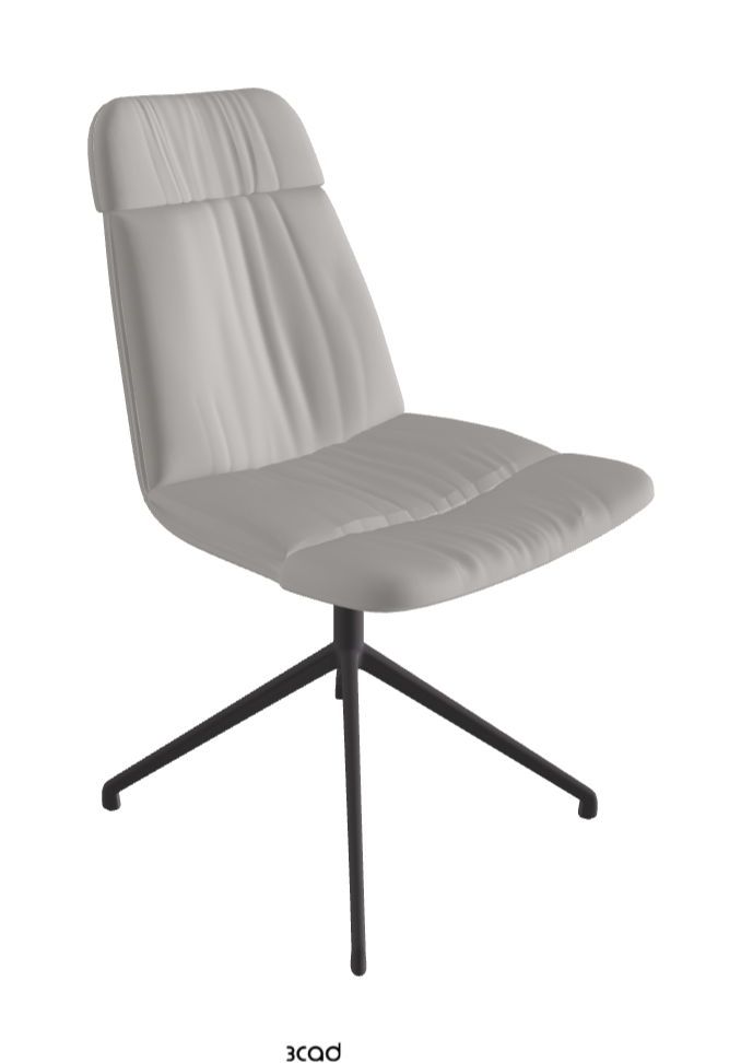 Kelly XL Swivel Dining Chair_Graphite Embossed_Soft Leather:_Nardo